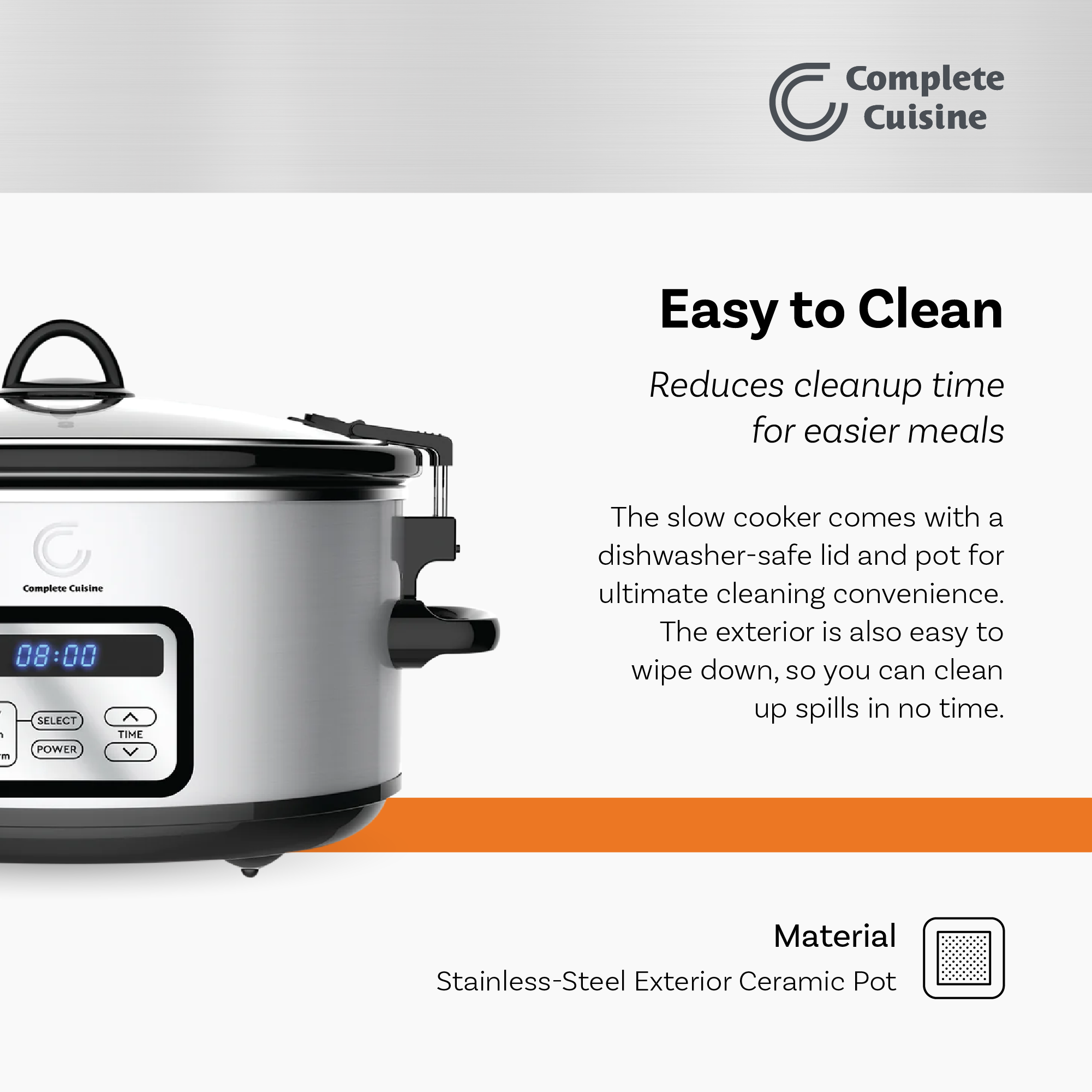 6 QT Digital Slow Cooker w/ Locking Lid