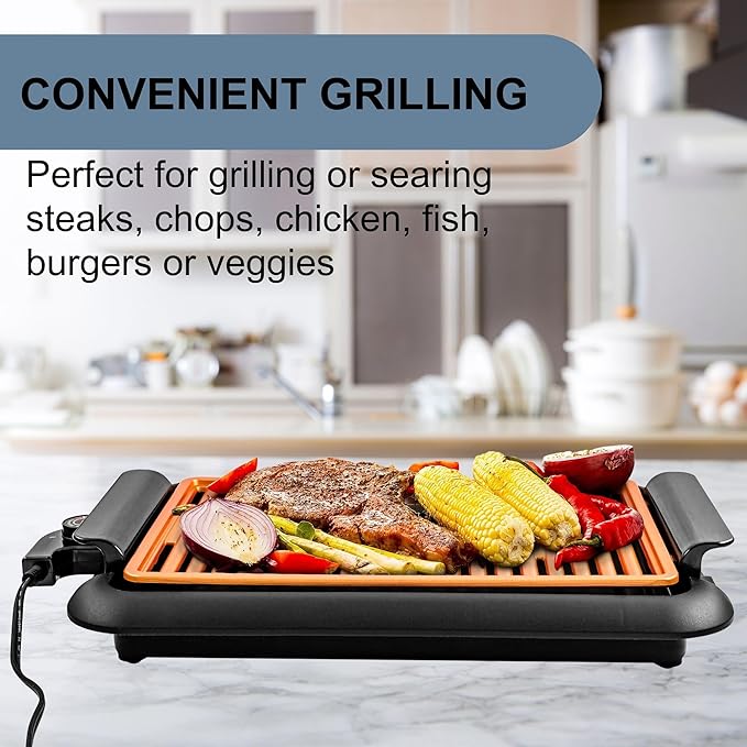Electric Indoor Smokeless Copper Grill