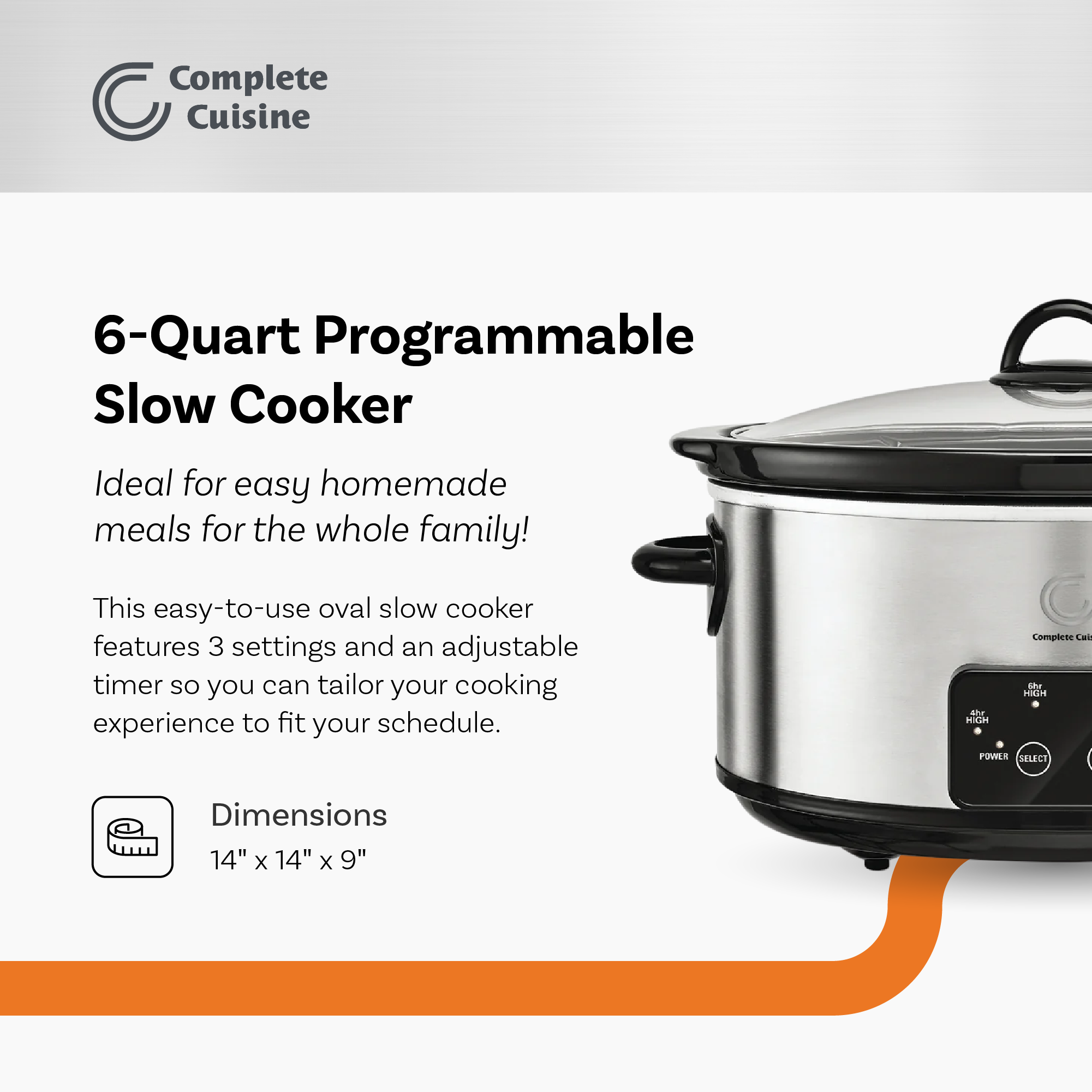 6 QT Programmable Slow Cooker