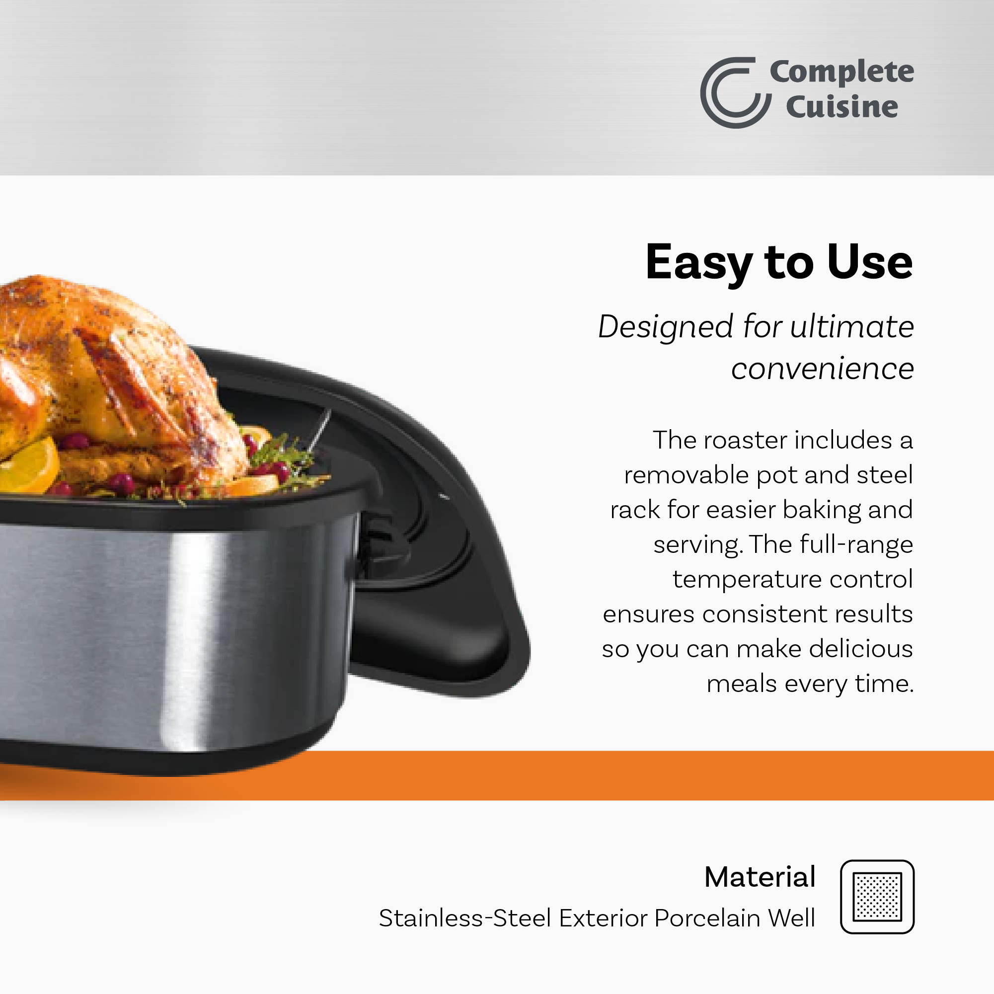 16 QT Roaster Oven With Self Basting Lid