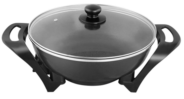 13” Electric Wok w/ Glass Lid